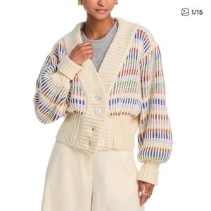 FARM Rio bold stitch Multicolor Striped Cardigan